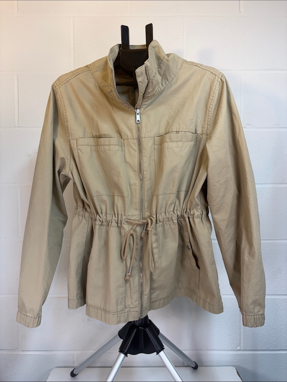 Old Navy Cinch Waist Utility Jacket Size XL Tan